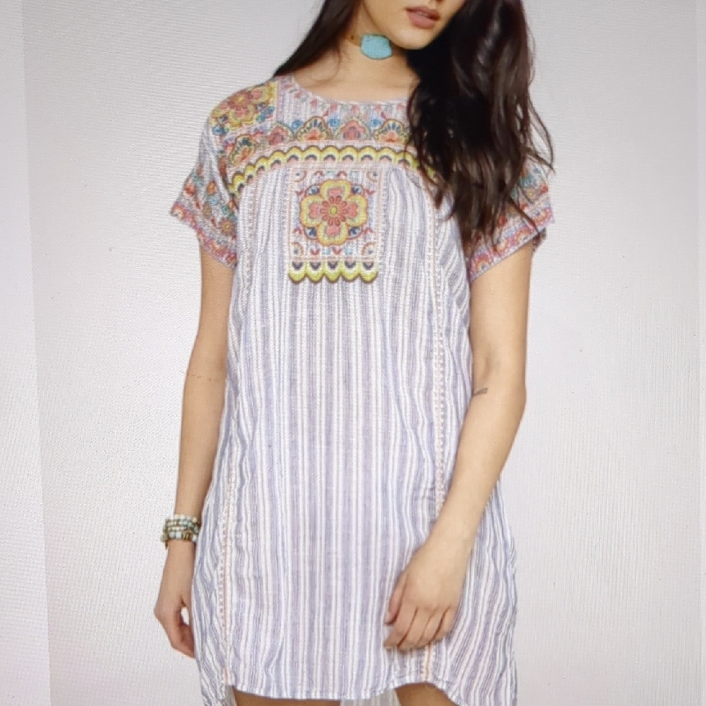Johnny Was "Tamia" Embroidered Dress